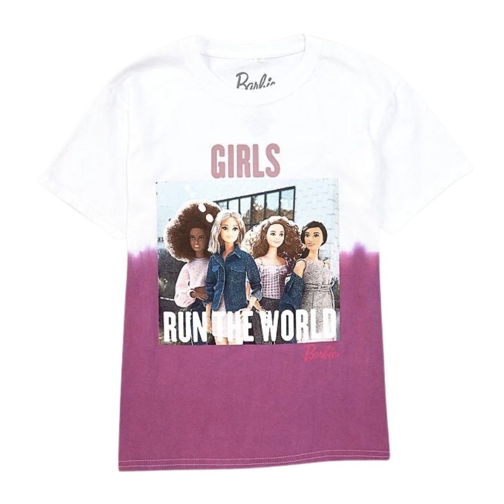 NEW Barbie Mattel Girls Run the World Graphic Tee Sz. XL